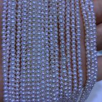 Cultured Round Freshwater Pearl Beads, DIY, white, 3-4mm, Sold Per Approx 14-15 Inch Strand