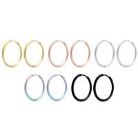 Stainless Steel Huggie Hoop Earring, 304 Stainless Steel, Vacuum Ion Plating, fashion jewelry & Unisex & different size for choice, more colors for choice, Sold By Pair