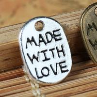 Tibetan Style Message Pendants, plated, more colors for choice, 11x18mm, Sold By PC
