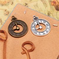 Tibetan Style Pendants, Clock, plated, more colors for choice, 24mm, Sold By PC