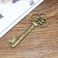 Tibetan Style Key Pendants, plated, antique bronze color, 60x25mm, Sold By PC