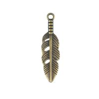 Zinc Alloy Feather Pendants plated Sold By PC
