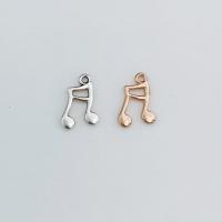 Tibetan Style Pendants, Music Note, plated, more colors for choice, 16x11mm, Sold By PC