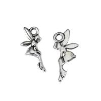 Tibetan Style Pendants, Angel, plated, silver color, 18x8mm, Sold By PC