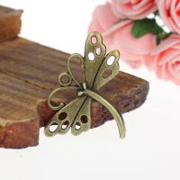 Tibetan Style Animal Pendants, Dragonfly, plated, antique bronze color, 36x27mm, Sold By PC