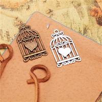 Tibetan Style Pendants, Cage, plated, more colors for choice, 32x19mm, Sold By PC