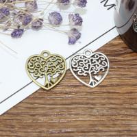 Tibetan Style Heart Pendants, plated, more colors for choice, 17x18mm, Sold By PC
