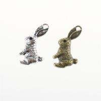 Colgantes Animales de Aleación de Zinc, Conejo, chapado, más colores para la opción, 30x16mm, Vendido por UD