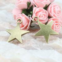 Zinc Alloy Star Pendant plated antique bronze color 30mm Sold By PC