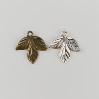 Tibetan Style Leaf Pendants, plated, more colors for choice, 20x19mm, Sold By PC