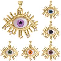 Brass Jewelry Pendants with Shell Eye plated Sold By PC