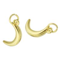 Brass Jewelry Pendants Moon gold color plated fashion jewelry & DIY golden Approx 3mm Sold By Lot