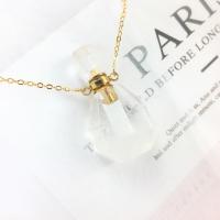 Quartz Perfume Bottle Necklace, with Brass, gold color plated, Unisex & different styles for choice, more colors for choice, Length:Approx 41 cm, Sold By PC