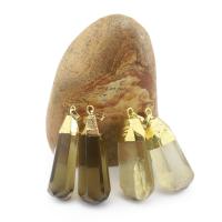 Quartz Pendant, with Brass, gold color plated, Unisex, more colors for choice, 18x45mm, Sold By PC
