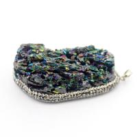 Coal Quartz Stone Pendant, with Rhinestone Clay Pave & Resin, Unisex, multi-colored, 20x58mm, Sold By PC