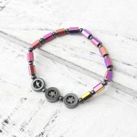 Hematite Bracelet, plated, anti-fatigue & for couple, more colors for choice, 6x8mm, Length:Approx 19 cm, Sold By PC