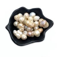 Barock kultivierten Süßwassersee Perlen, Natürliche kultivierte Süßwasserperlen, Unregelmäßige, poliert, DIY & kein Loch, weiß, 10-25mm, verkauft von PC
