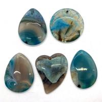 Dragon Veins Agate Pendant 5 pieces & DIY mixed colors 35x45- Sold By Set