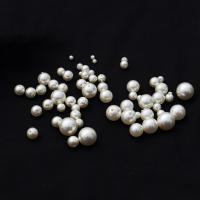 ABS-Kunststoff-Perlen, rund, DIY & verschiedene Größen vorhanden, weiß, verkauft von PC