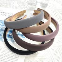 Hair Bands PU Leather with Sponge handmade Korean style & for woman white Sold By PC