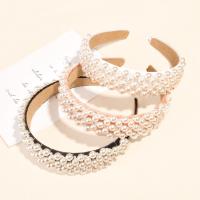 Hair Bands, Plastic Pearl, with Plastic, Korean style & for woman, more colors for choice, 130x30mm, Sold By PC