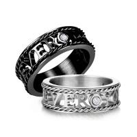 Rhinestone Stainless Steel Finger Ring Zinc Alloy Vacuum Ion Plating fashion jewelry & polished & Unisex & with rhinestone nickel lead & cadmium free Sold By PC