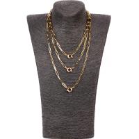 Brass Chain Necklace gold color plated & Unisex golden nickel lead & cadmium free Sold By PC