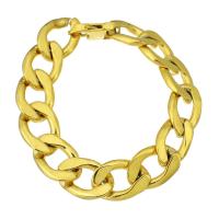 Stainless Steel Jewelry Bracelet, 304 Stainless Steel, Vacuum Ion Plating, fashion jewelry & for woman, golden, 23x16mm, Length:Approx 8 Inch, Sold By PC