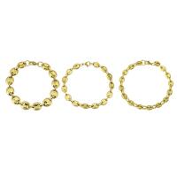Κοσμήματα από ανοξείδωτο χάλυβα βραχιόλι, 304 από ανοξείδωτο χάλυβα, κοσμήματα μόδας & διαφορετικό μέγεθος για την επιλογή & για τη γυναίκα, χρυσαφένιος, Sold Με PC