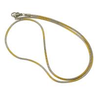 Stainless Steel Chain Necklace, 304 Stainless Steel, Vacuum Ion Plating, fashion jewelry & for woman, golden, 2mm, Length:Approx 20 Inch, Sold By PC