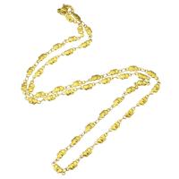 Stainless Steel Chain Necklace 304 Stainless Steel Vacuum Ion Plating fashion jewelry & for woman golden Length Approx 20 Inch Sold By PC