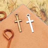 Tibetan Style Cross Pendants, plated, DIY, more colors for choice, nickel, lead & cadmium free, 30x11mm, Sold By PC