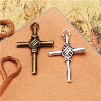 Tibetan Style Cross Pendants, plated, DIY, more colors for choice, nickel, lead & cadmium free, 40x25mm, Sold By PC