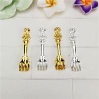 Tibetan Style Pendants, Fork, plated, DIY, more colors for choice, nickel, lead & cadmium free, 33x7mm, Sold By PC