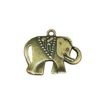 Tibetan Style Animal Pendants, Elephant, plated, DIY, more colors for choice, nickel, lead & cadmium free, 22x25mm, Sold By PC
