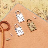 Tibetan Style Lock Pendants, plated, DIY, more colors for choice, nickel, lead & cadmium free, 19x9mm, Sold By PC