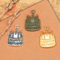 Tibetan Style Pendants, Cake, plated, DIY, more colors for choice, nickel, lead & cadmium free, 22x15mm, Sold By PC