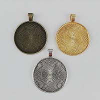 Zinc Alloy Pendant Cabochon Setting Round plated DIY nickel lead & cadmium free 30mm Sold By PC