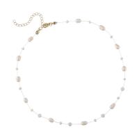 Natural Freshwater Pearl Necklace, with Fishing Line, with 2.36inch extender chain, fashion jewelry & for woman, Length:Approx 14.3 Inch, Sold By PC
