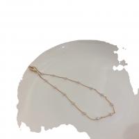 Plastik perle halskæde, Zinc Alloy, med Plastic Pearl, med 2.75inch extender kæde, guldfarve belagt, mode smykker & for kvinde, Længde Ca. 12.2 inch, Solgt af PC