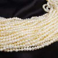 Brambor pěstované sladkovodní perle, Sladkovodní Pearl, DIY, bílý, 2.8-3.2mm, Prodáno za Cca 14-15 inch Strand
