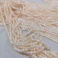 Cultured Potato Freshwater Pearl Beads, DIY, white, 3-4mm, Sold Per Approx 14-15 Inch Strand