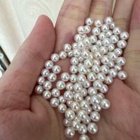 Natural Freshwater Pearl Loose Beads, Round, DIY & no hole, white, 4-5mm, Sold By PC