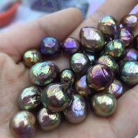 Natural Freshwater Pearl Loose Beads, Baroque, DIY & no hole, multi-colored, 11-14mm, Sold By PC