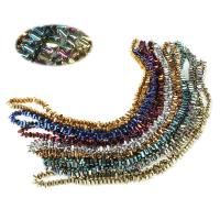Nicht-magnetische Hämatit Perlen, Dreieck, DIY, keine, 4x3mm, 100PCs/Strang, verkauft per ca. 38 cm Strang
