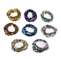 Ikke-magnetiske Hæmatit perler, Rektangel, du kan DIY, flere farver til valg, 4x3mm, 100pc'er/Strand, Solgt Per Ca. 38 cm Strand