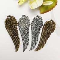 Wing Shaped Tibetan Style Pendants, plated, more colors for choice, 51x17mm, Sold By PC