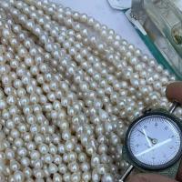 Perles nacres baroques de culture d'eau douce , perle, DIY, blanc, 9.5-10.5mm, Vendu par Environ 38 cm brin
