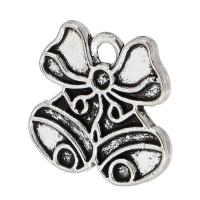 Tibetan Style Christmas Pendants, Christmas Bell, antique silver color plated, Unisex, silver color, nickel, lead & cadmium free, 15.50x15x1mm, Hole:Approx 2mm, Sold By KG