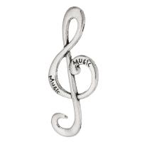 Tibetan Style Pendants, Music Note, antique silver color plated, Unisex, silver color, nickel, lead & cadmium free, 15x37x2mm, Sold By KG